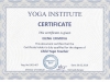 Сертификат Института Йоги